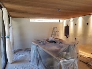 room prepped for painting