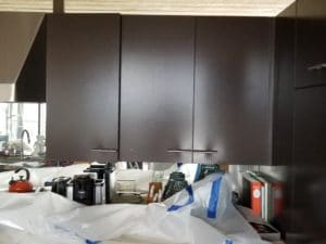 modern painted upper cabinets