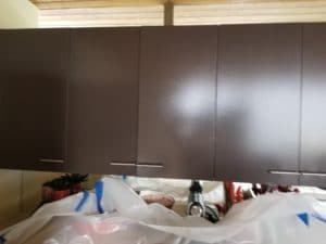 Modern painted upper cabinets